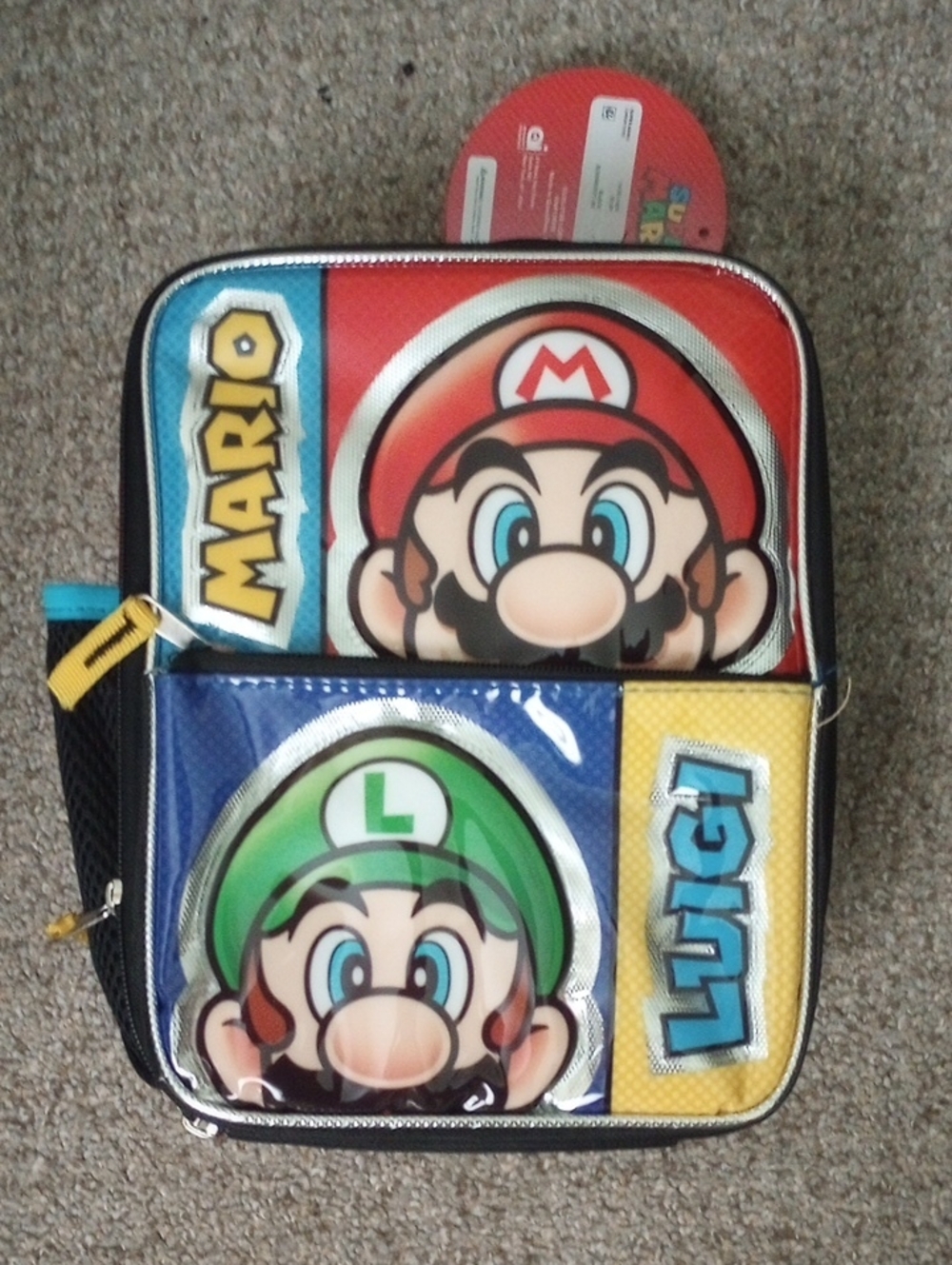 Nintendo Mario & Luigi Kids Lunch Bag - Red, Green, Blue, Yellow